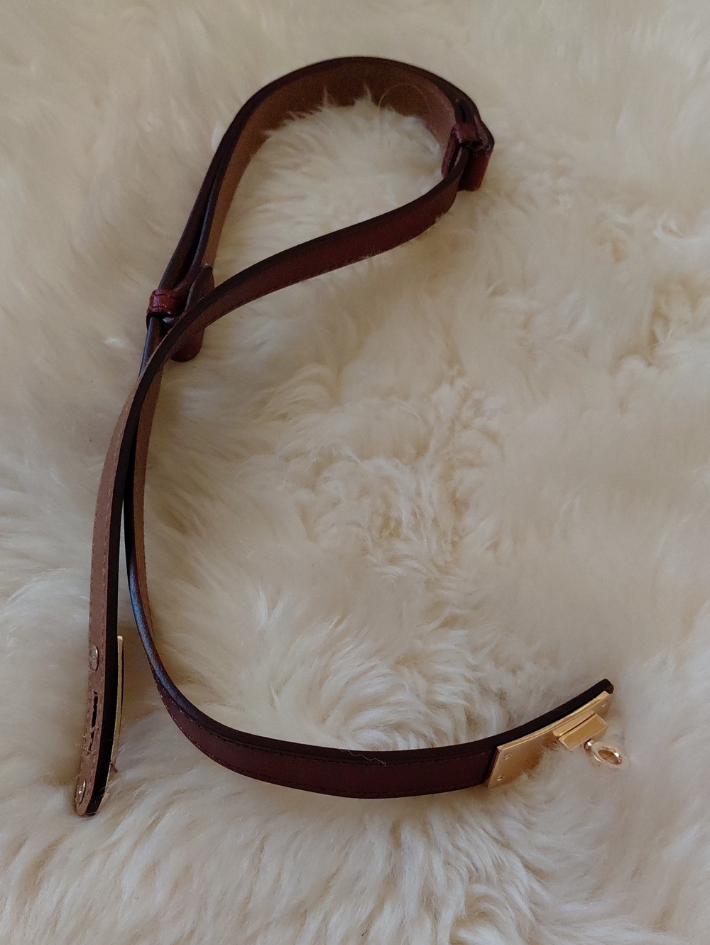 RED LUXURY KELLY GOLD ADJUSTABLE BELT - Picture 3 of 9
